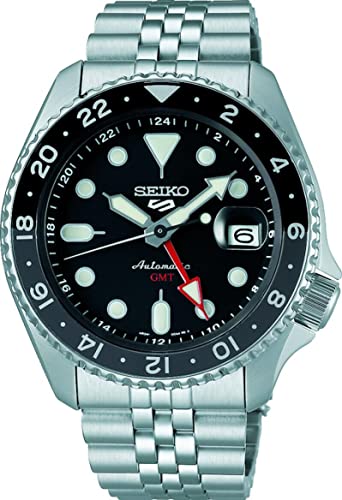 Detalle de Seiko 5 Estilo Deportivo UVA Negra 5kx (SSK001K1) – reinterpretación SKX