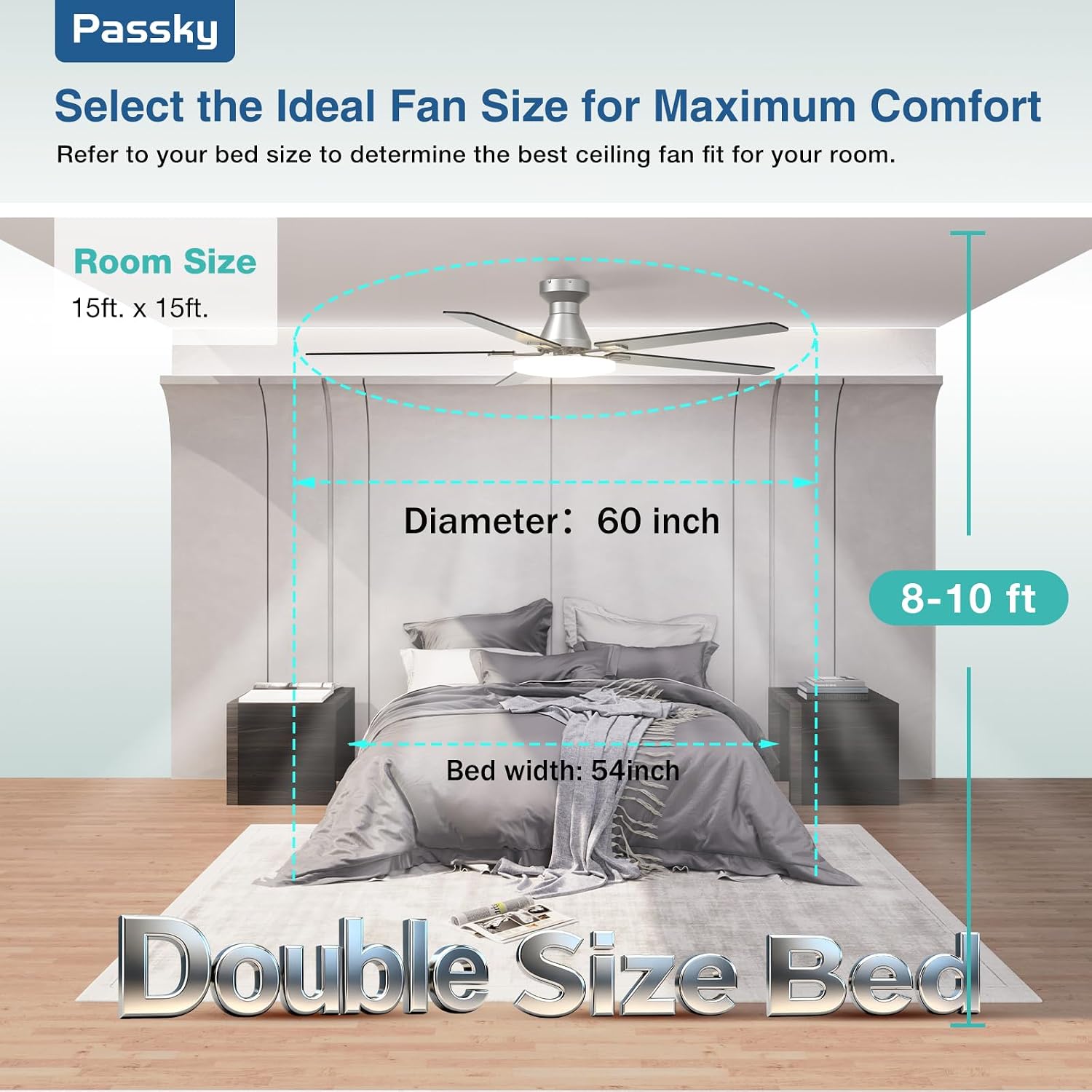 Detalle de Passky 60-inch ceiling fan