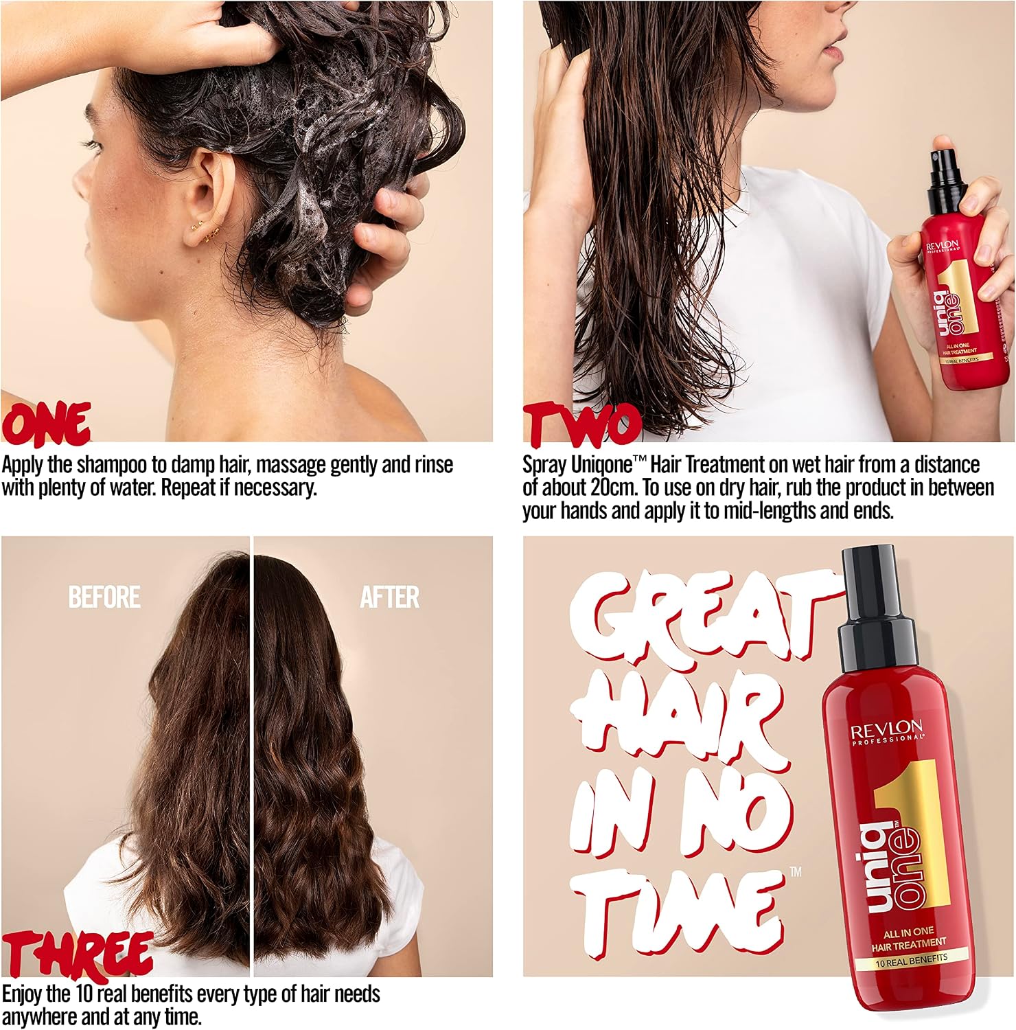 Imagen de REVLON Professional UniqOne Hair Treatment 150 ml – Moisturising Leave-in Repair for Damaged Hair en OfertitasTOP