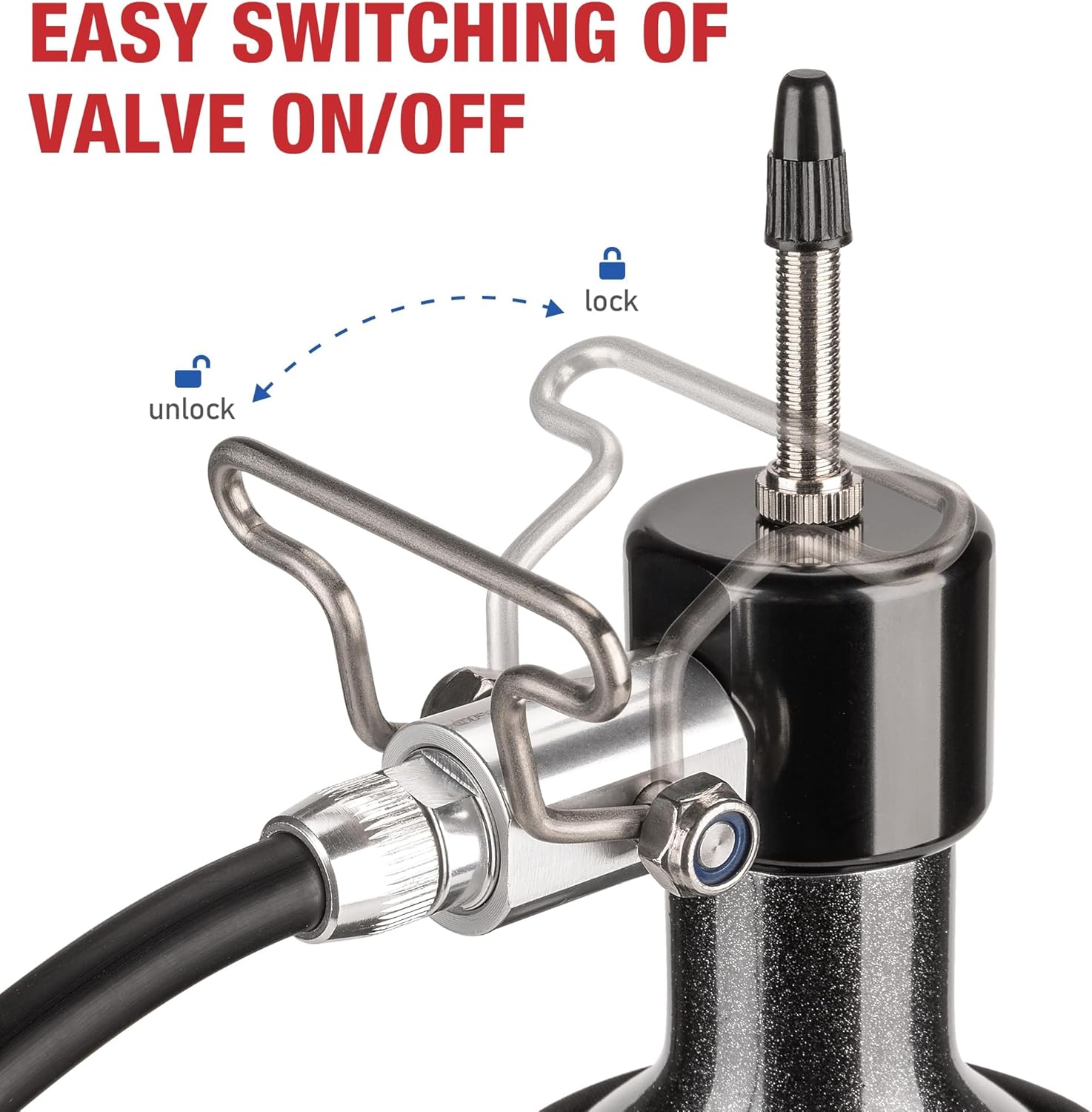 Thumbnail 3 de KONG MING CAR Booster Tubeless 1,1 L pour pneus sans chambre – gonfleur stationnaire ou mobile jusqu’à 160 PSI