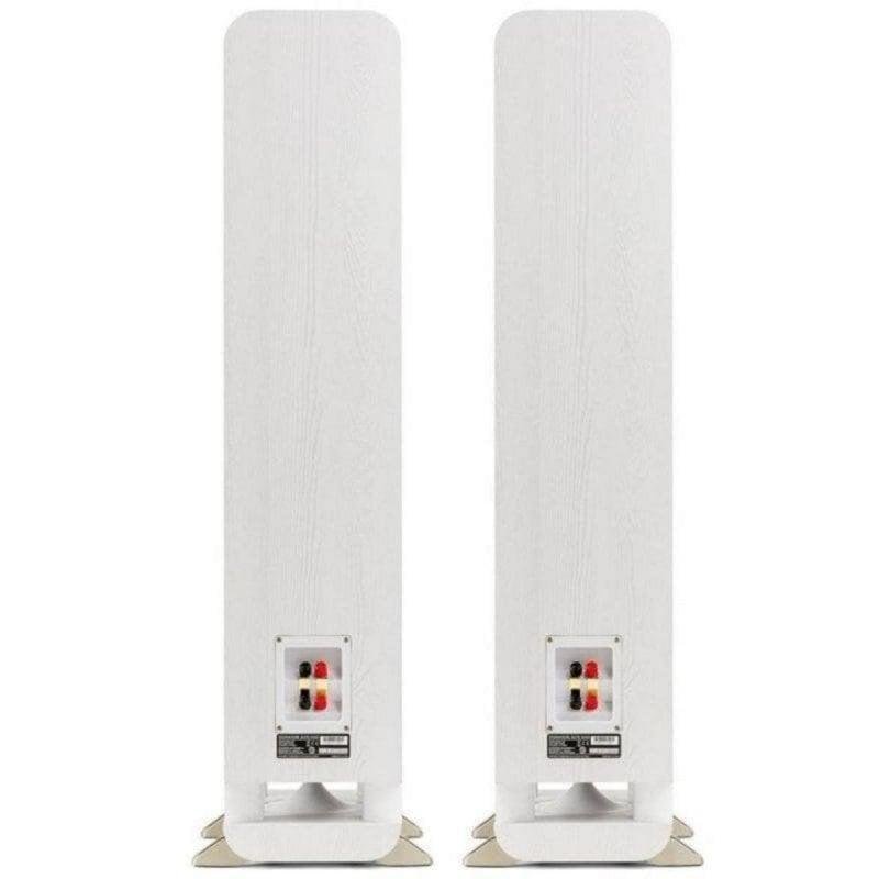 Detalle de Polk Signature Elite ES55 (pareja) – Altavoces de suelo Hi‑Fi en blanco para audio detallado