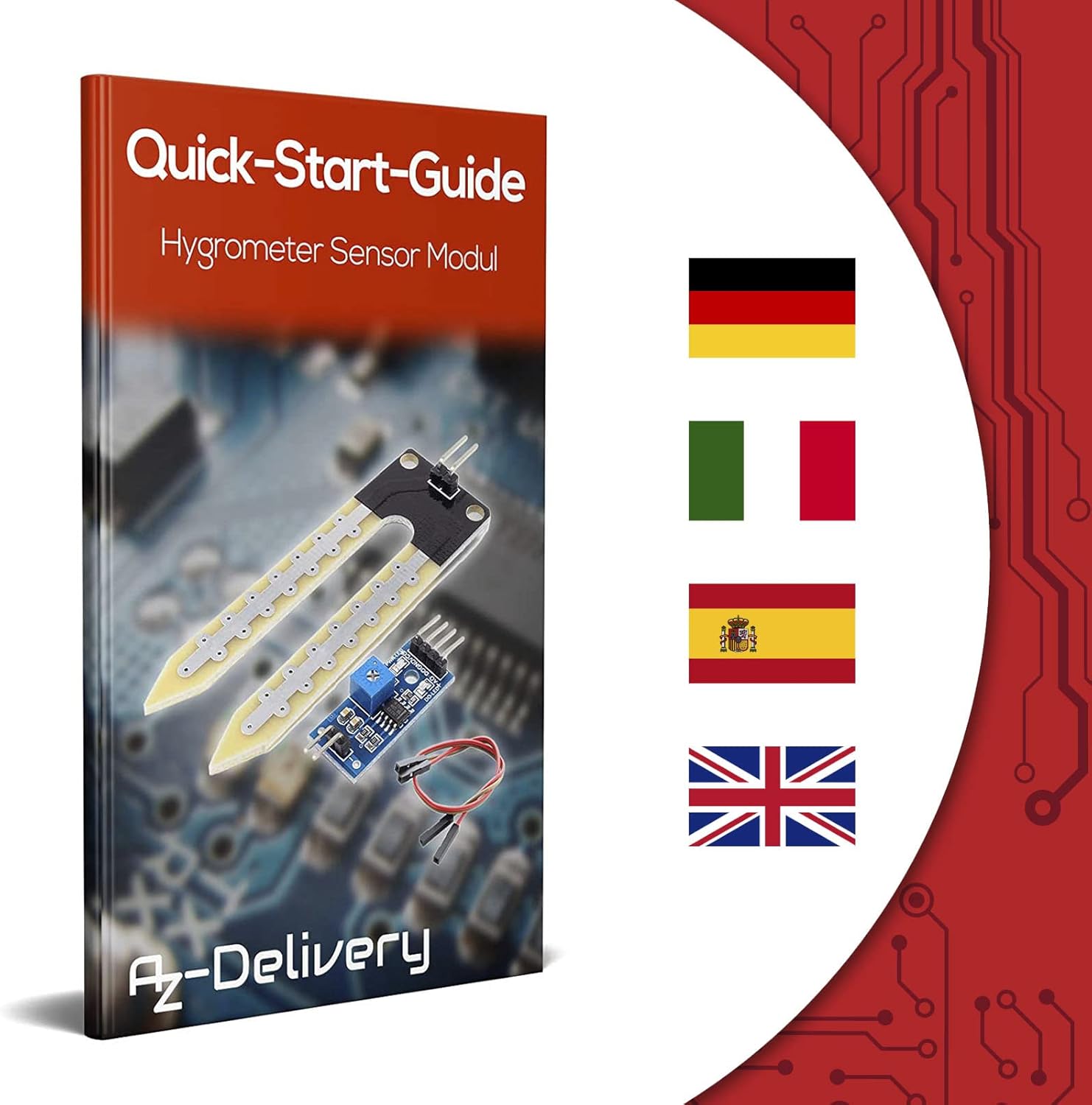 Thumbnail 5 de AZDelivery : lot de 3 capteurs d’humidité du sol pour Arduino (modules hygrométriques)