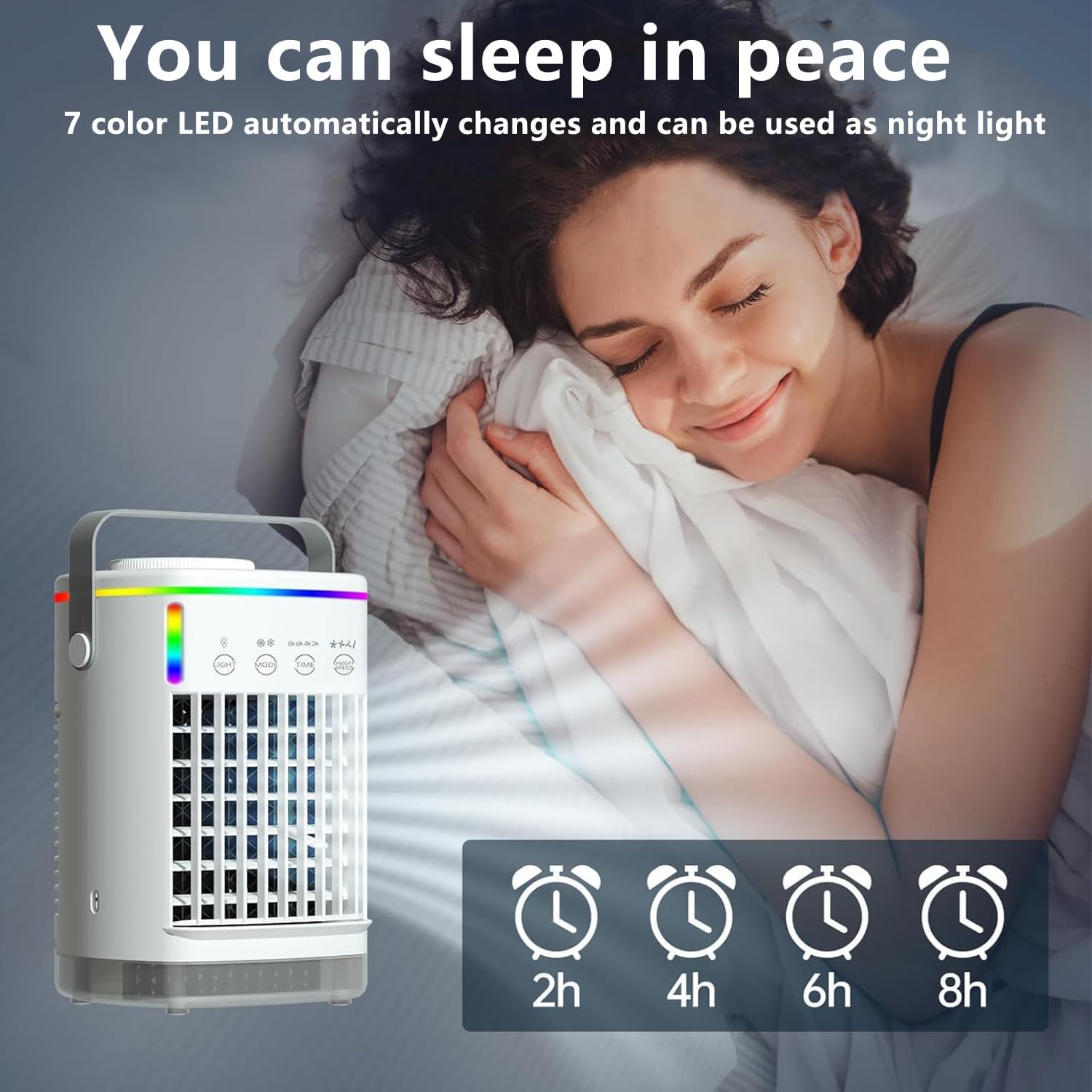 Thumbnail 3 de Portable Air Cooler 3-in-1: Personal Evaporative Cooler with 700ml Tank