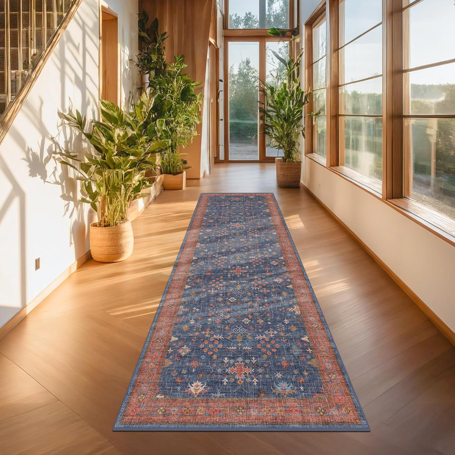 Hazo Haus 10 ft washable kitchen rug