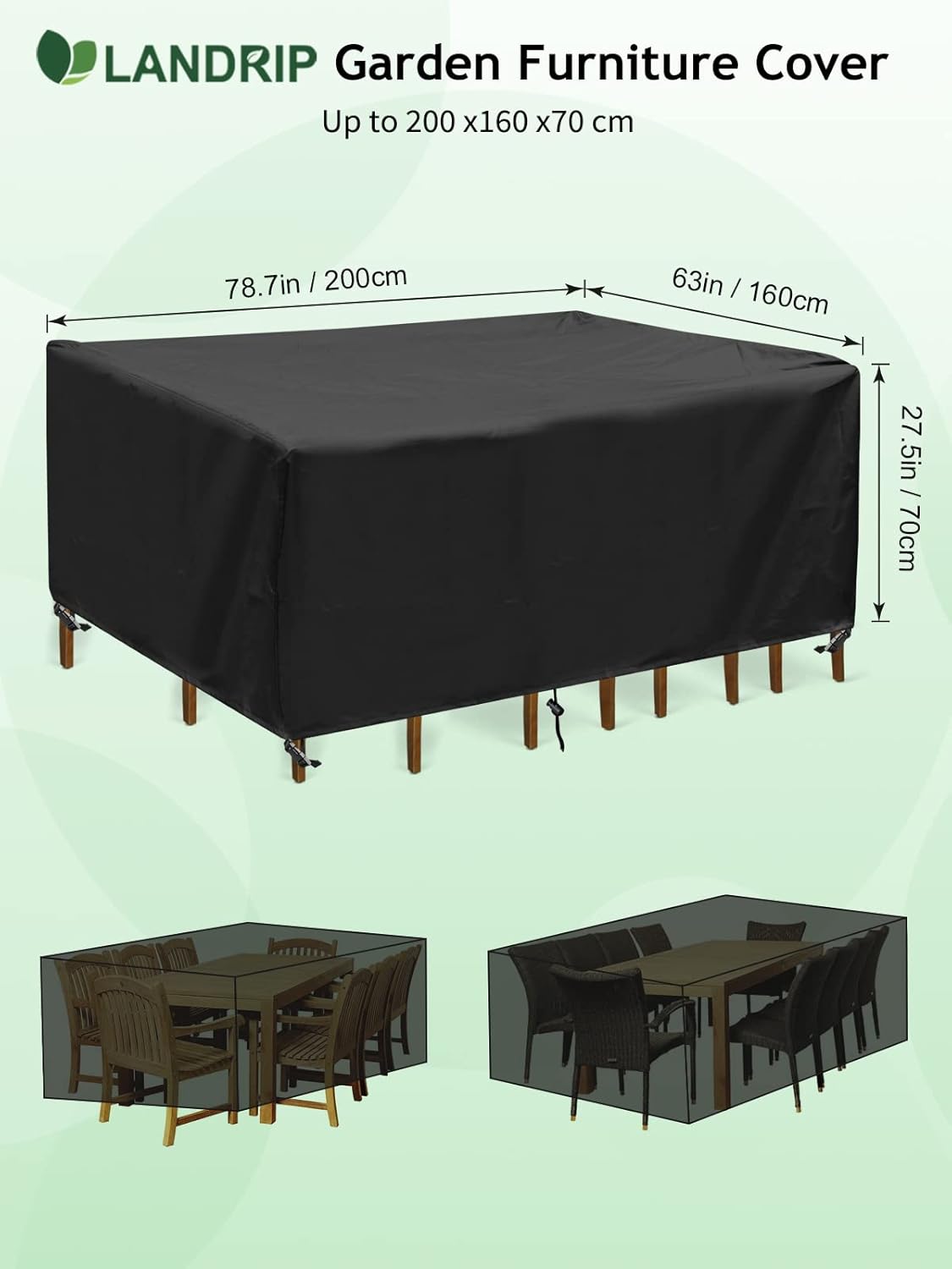 Detalle 2 de Landrip Funda Impermeable para Muebles de Exterior 🛋