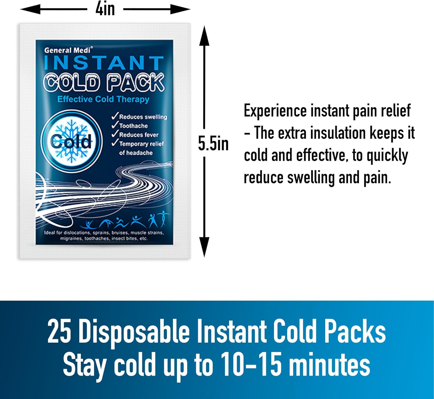Detalle 2 de General Medi Instant Cold Pack 10x14cm ❄️🩹