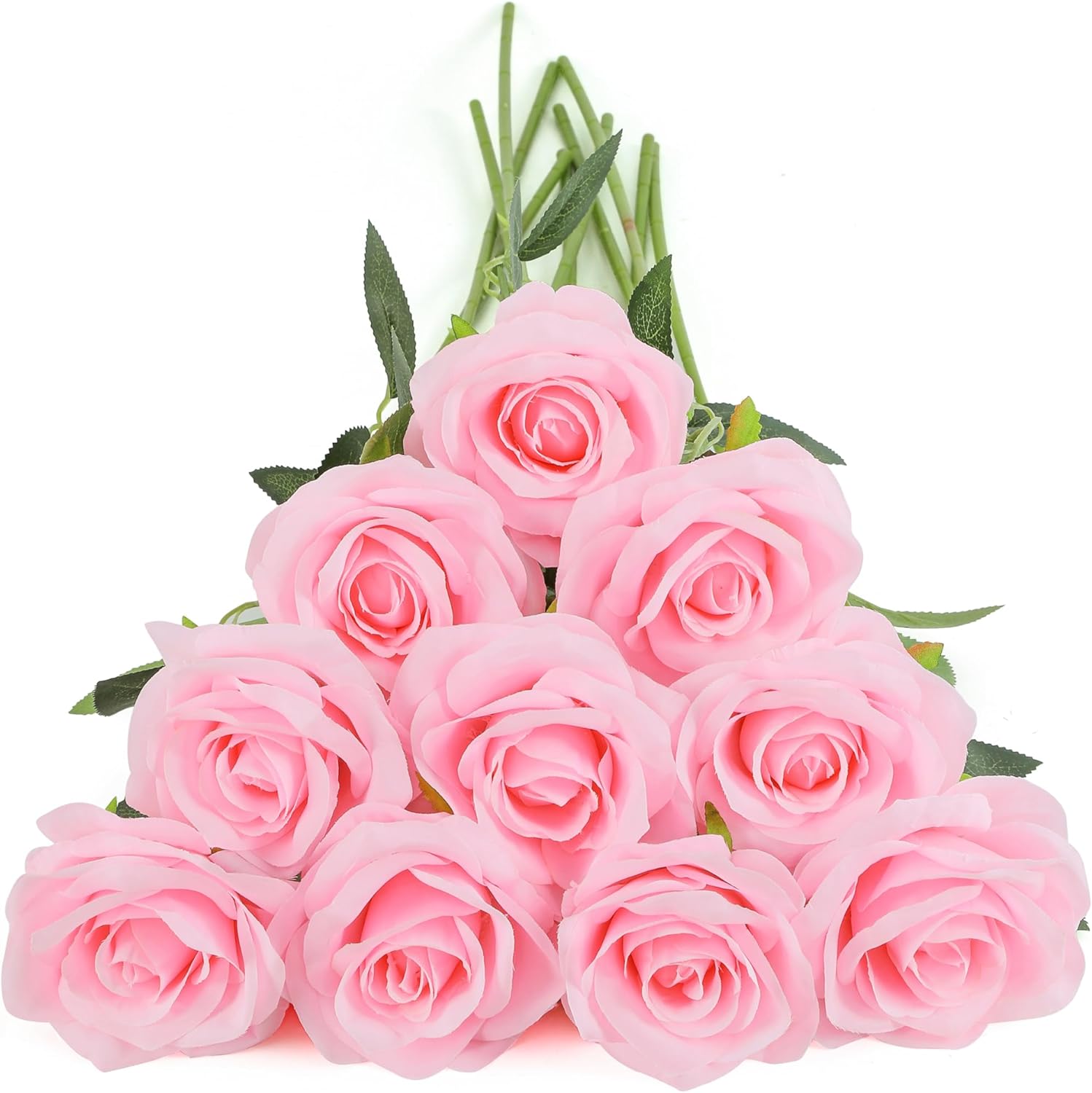 Thumbnail 6 de DuHouse 10-Piece Artificial Roses with Single Long Stems (Sky Blue) for Wedding Bouquets & Table Centres