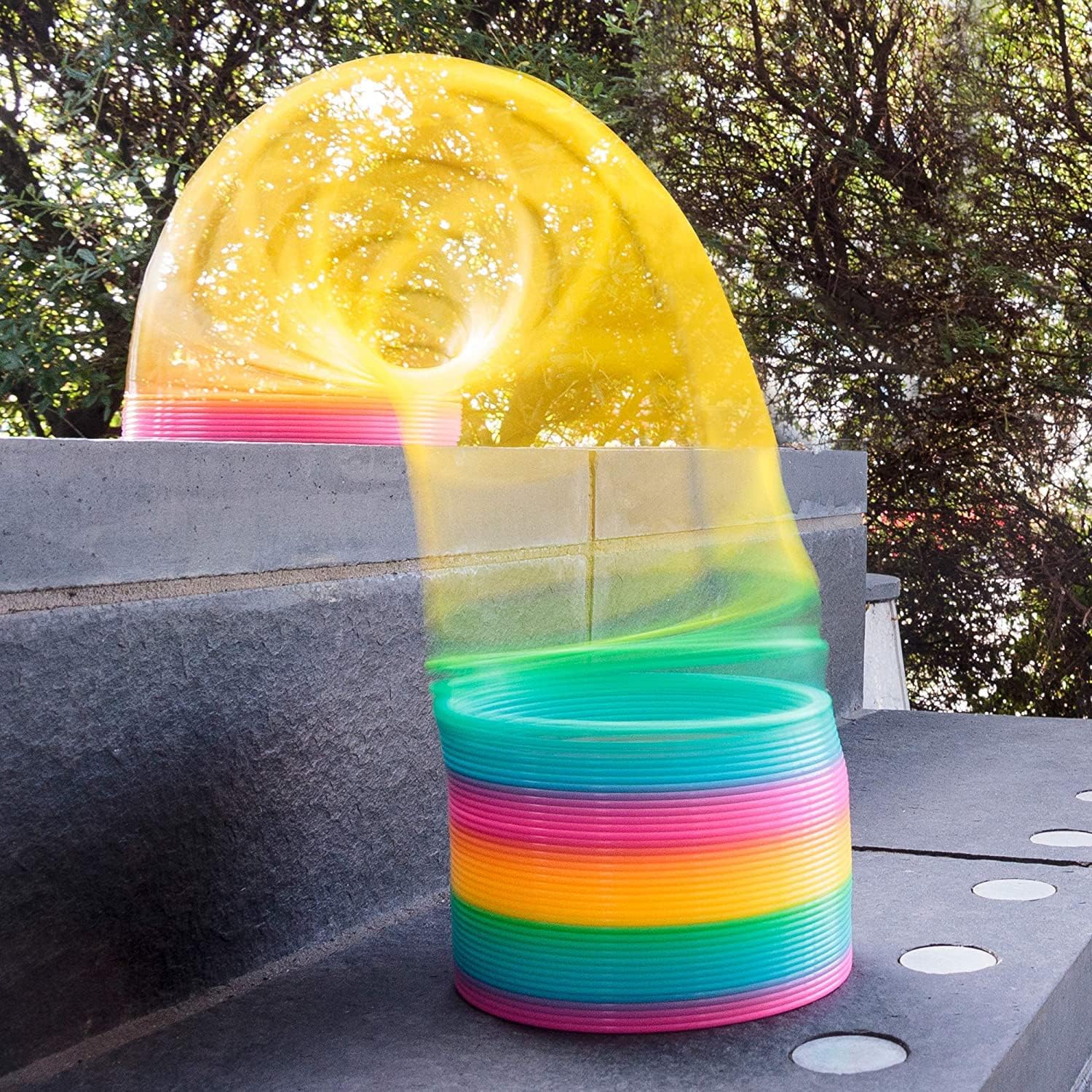 Detalle de Vinciph APP089 Rainbow Coil Spring Toy, 6 x 6 Inch Plastic