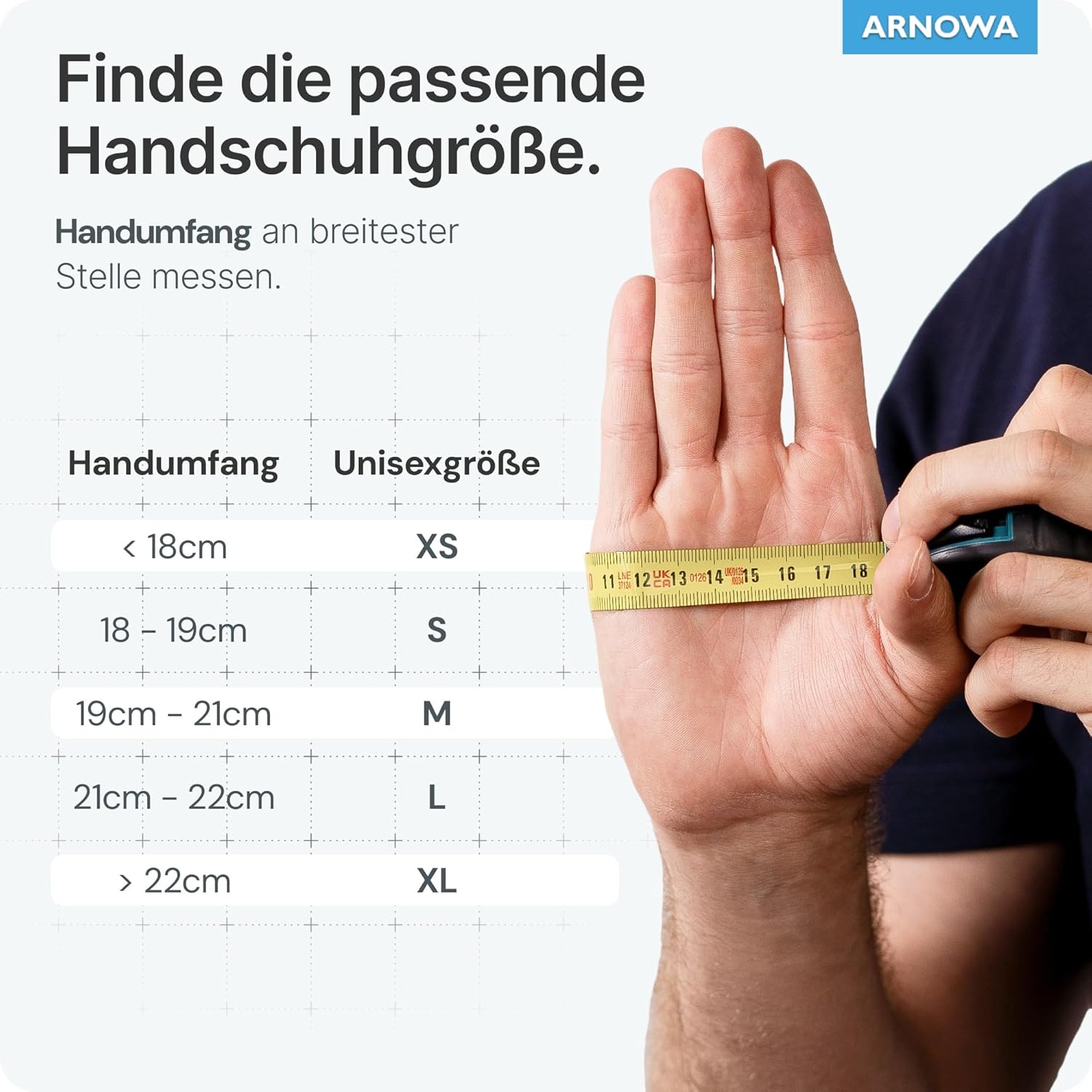 Detalle de ARNOMED Nitril Einweghandschuhe – 100 Stück/Box, Gr. S–XL, weiß, puderfrei, latexfrei