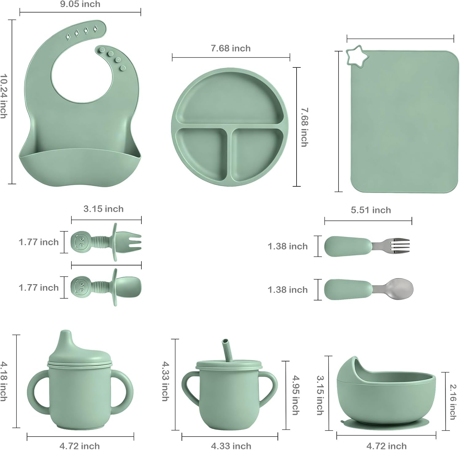 Thumbnail 6 de JELLDJK Baby Feeding Set, 10-Piece