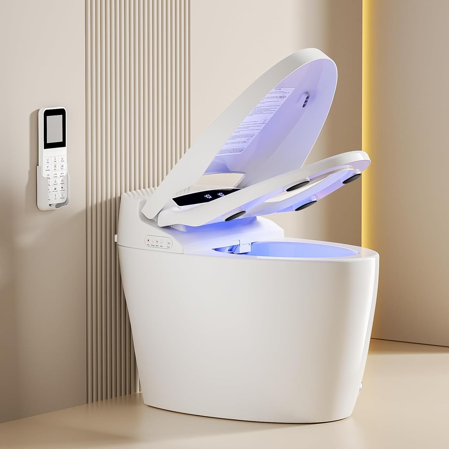 Detalle de LOUPUSUO LP Smart Toilet with Bidet, Heated Seat and Warm Air Dryer