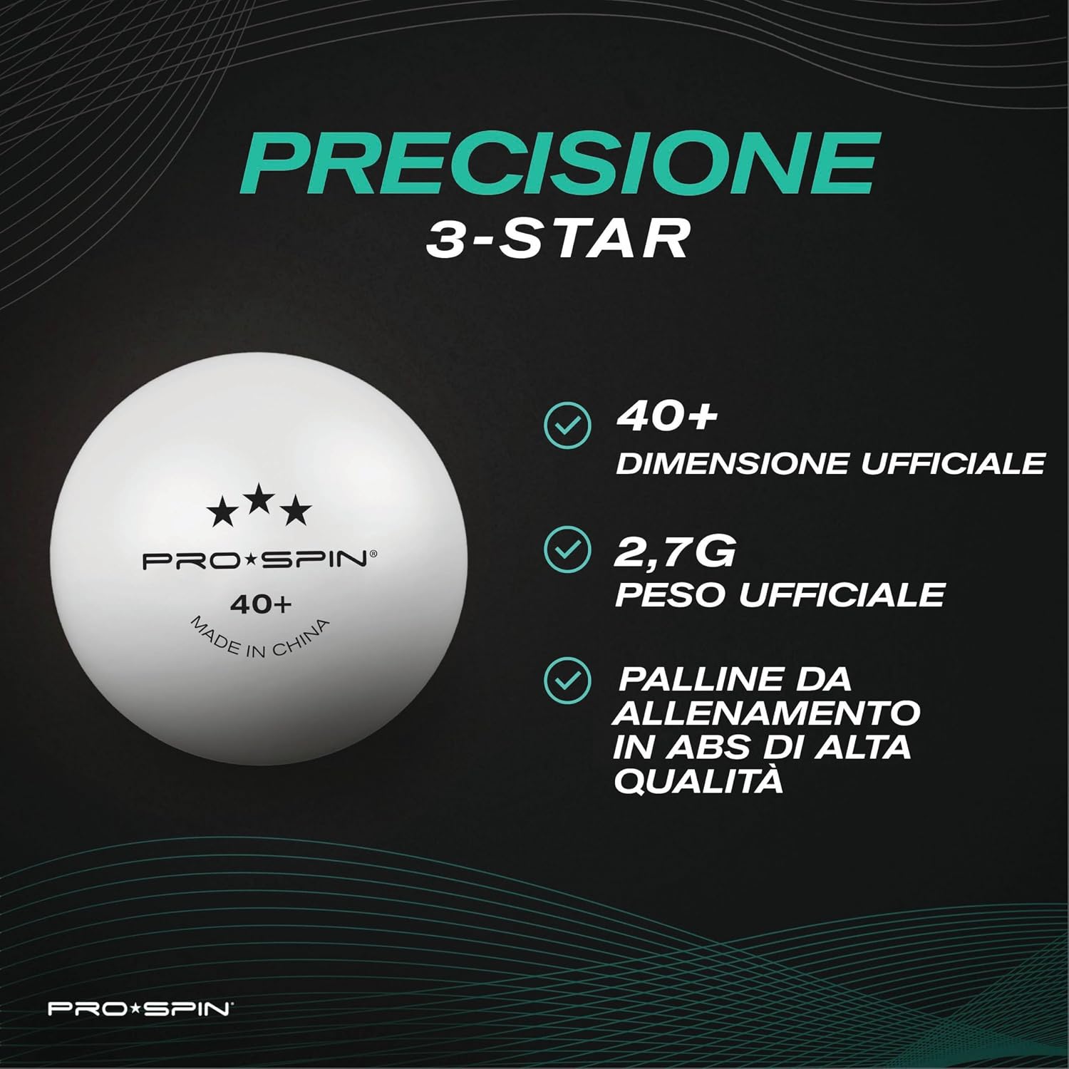 Detalle de PRO-SPIN Palline Ping Pong 3 stelle