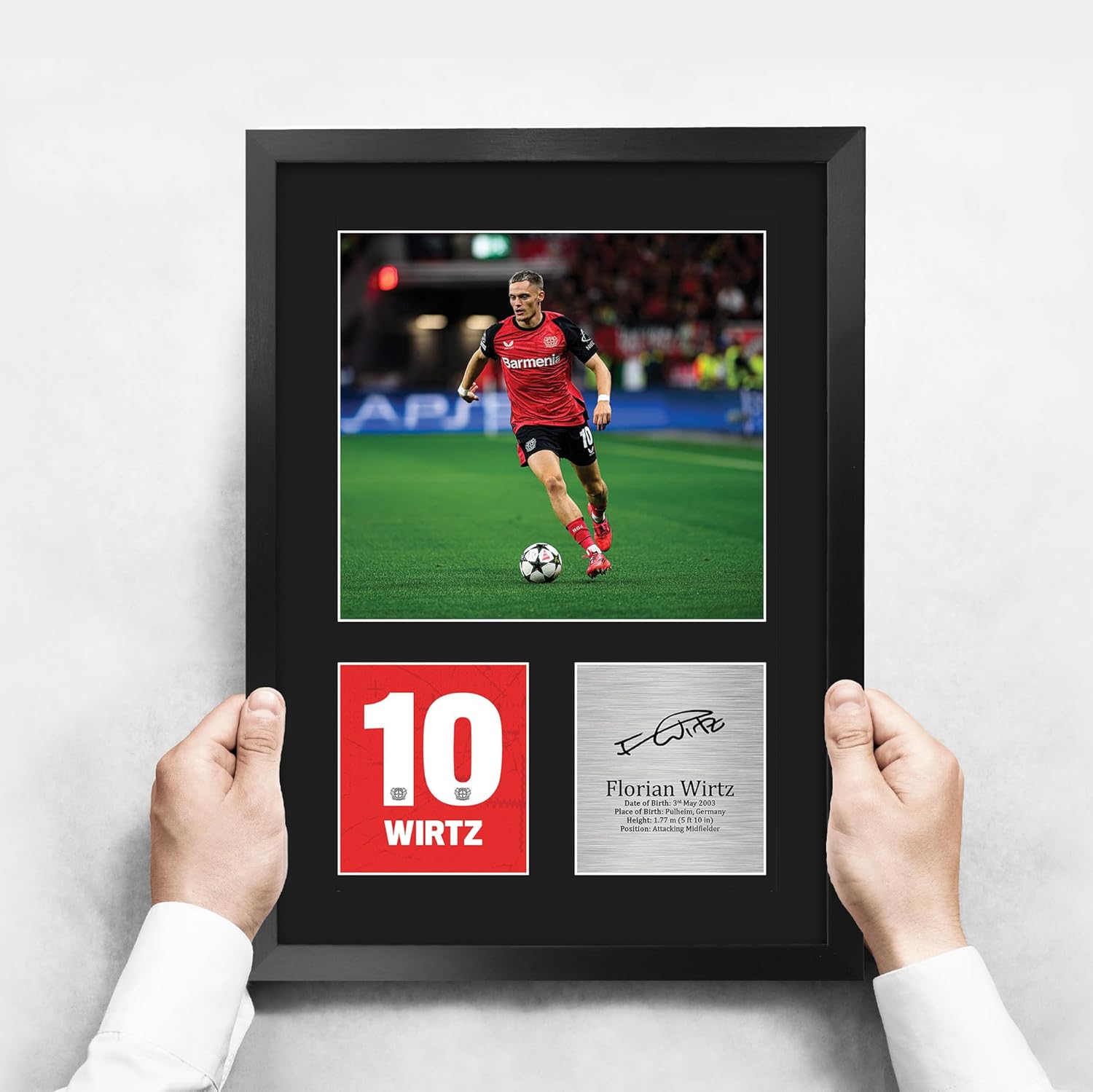 Thumbnail 2 de HWC Trading Florian Wirtz Bayer Leverkusen A3 Signed Autograph Framed Print (Portrait)