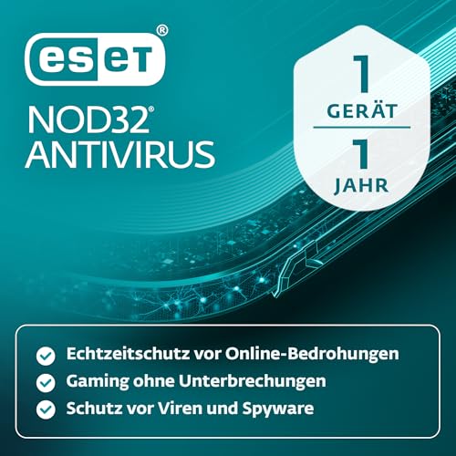 Detalle de ESET NOD32 Antivirus 2026 – 1 Gerät, 1 Jahr | Gamer-Modus, Schutz vor Ransomware & Phishing
