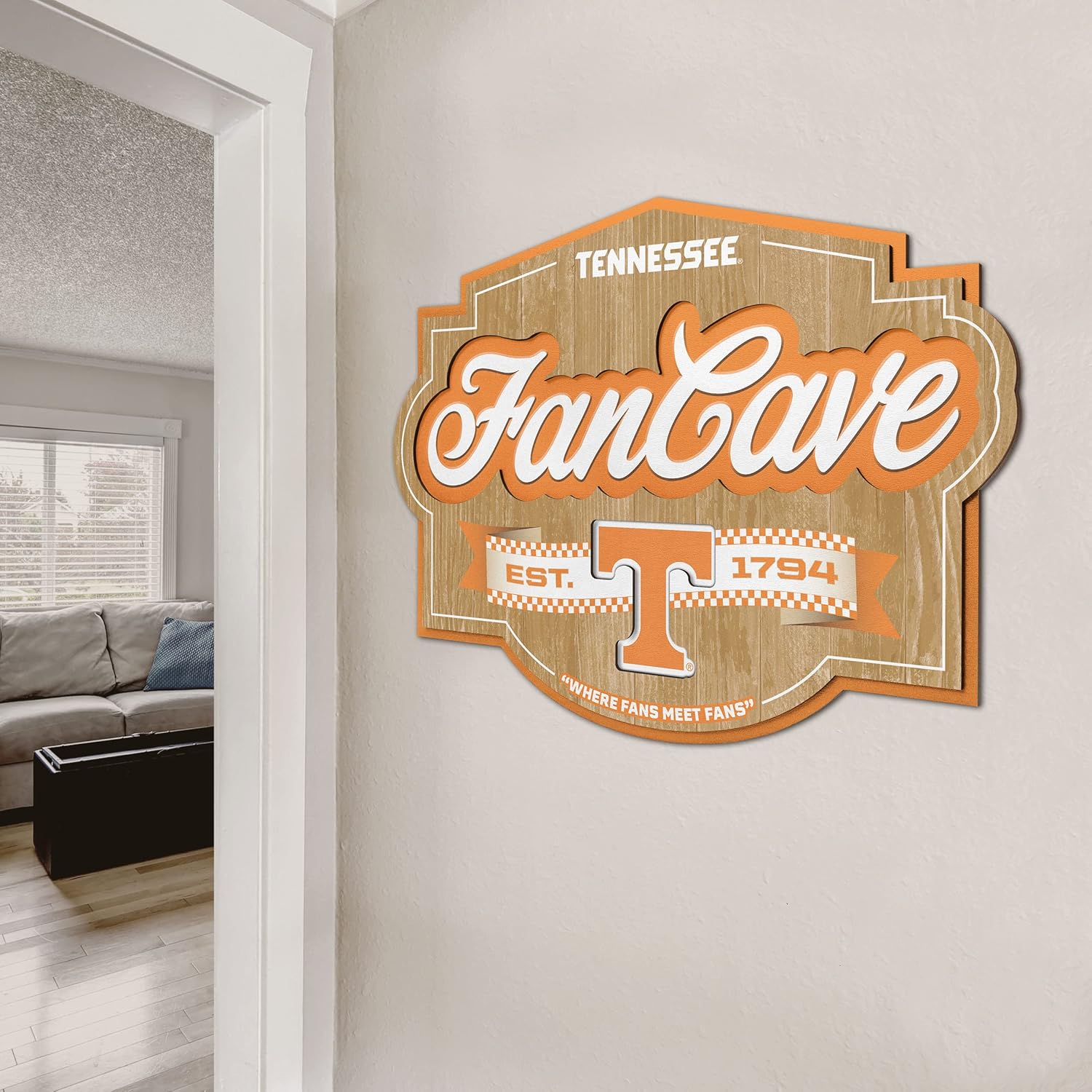 Thumbnail 2 de YouTheFan NCAA Officially-Licensed FanCave 3D Wall Art (Ready-to-Hang, Floating Mount Design)