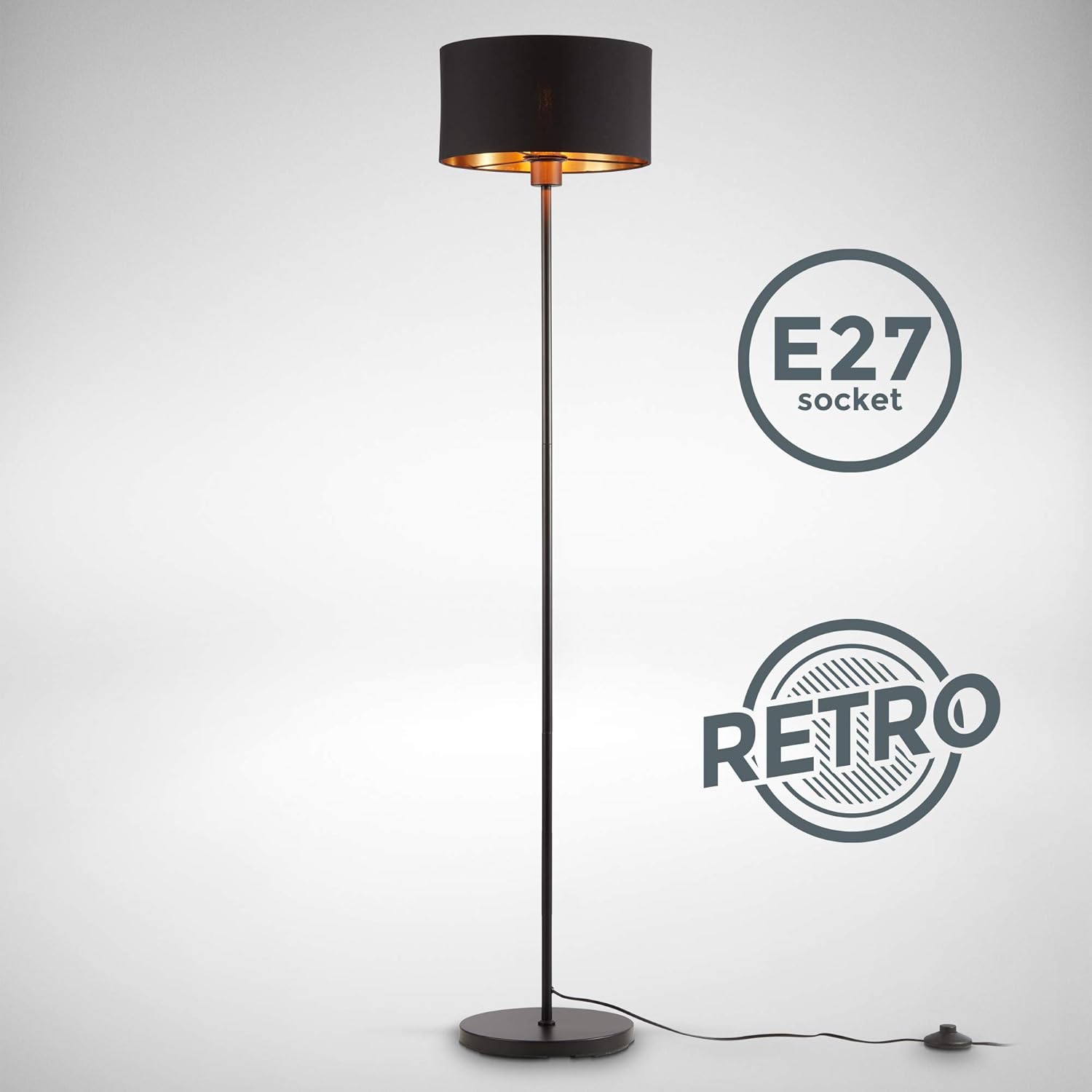 Thumbnail 2 de B.K.Licht Stehlampe Vintage 30×141,5 cm