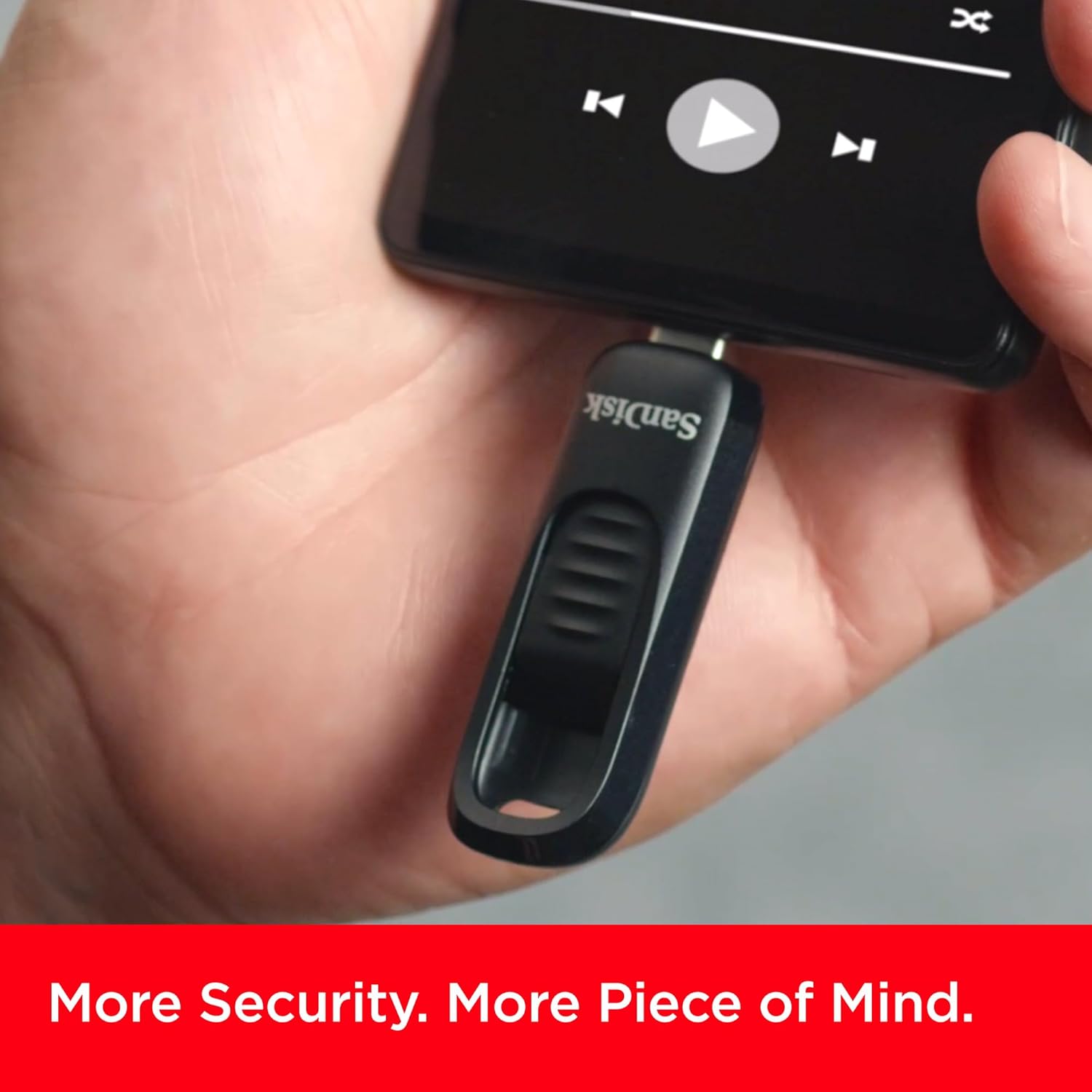 Detalle de SanDisk Ultra Slider USB-Type-C 256 GB – USB 3.2 Gen 1, bis zu 400 MB/s
