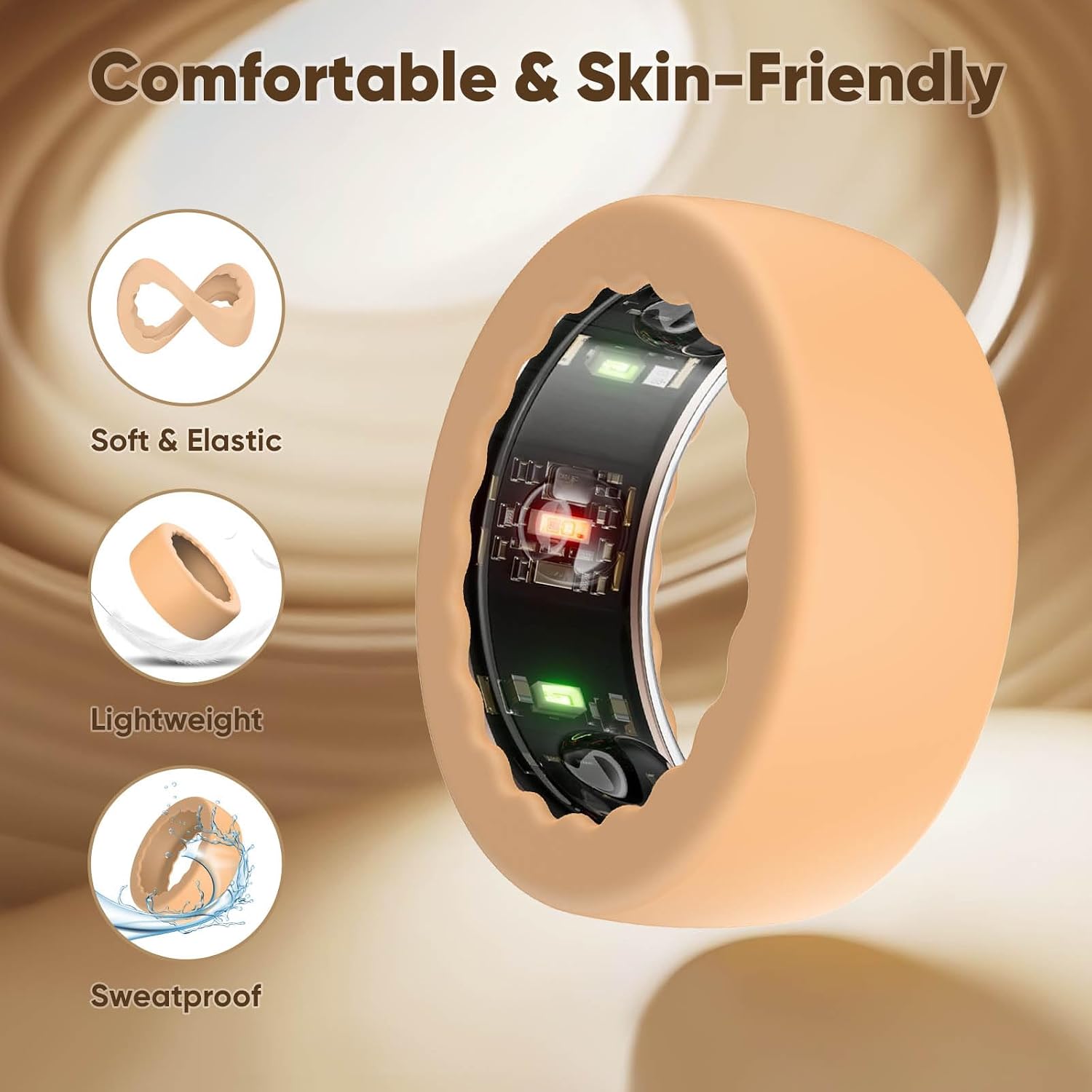 Detalle de BO&DQQ Silicone Ring Protector 10-Pack