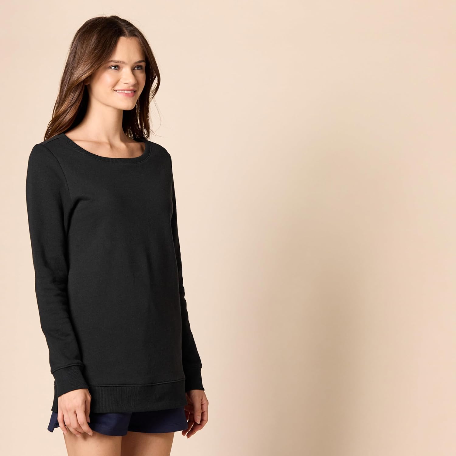 Thumbnail 1 de Amazon Essentials Women’s Open-Neck Loose-Fit Fleece Tunic Sweatshirt