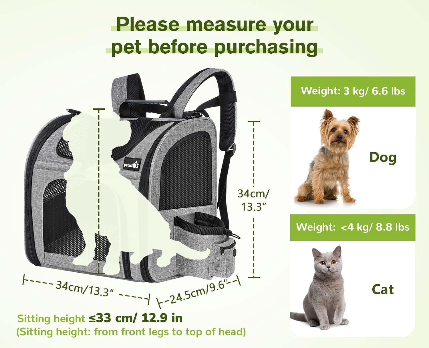 Detalle 2 de Pecute Sac à dos de transport pour petit animal