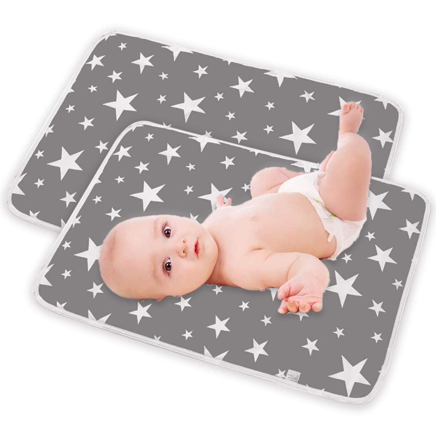Detalle de 2er Set Baby Wickelunterlage 50 x 70 cm