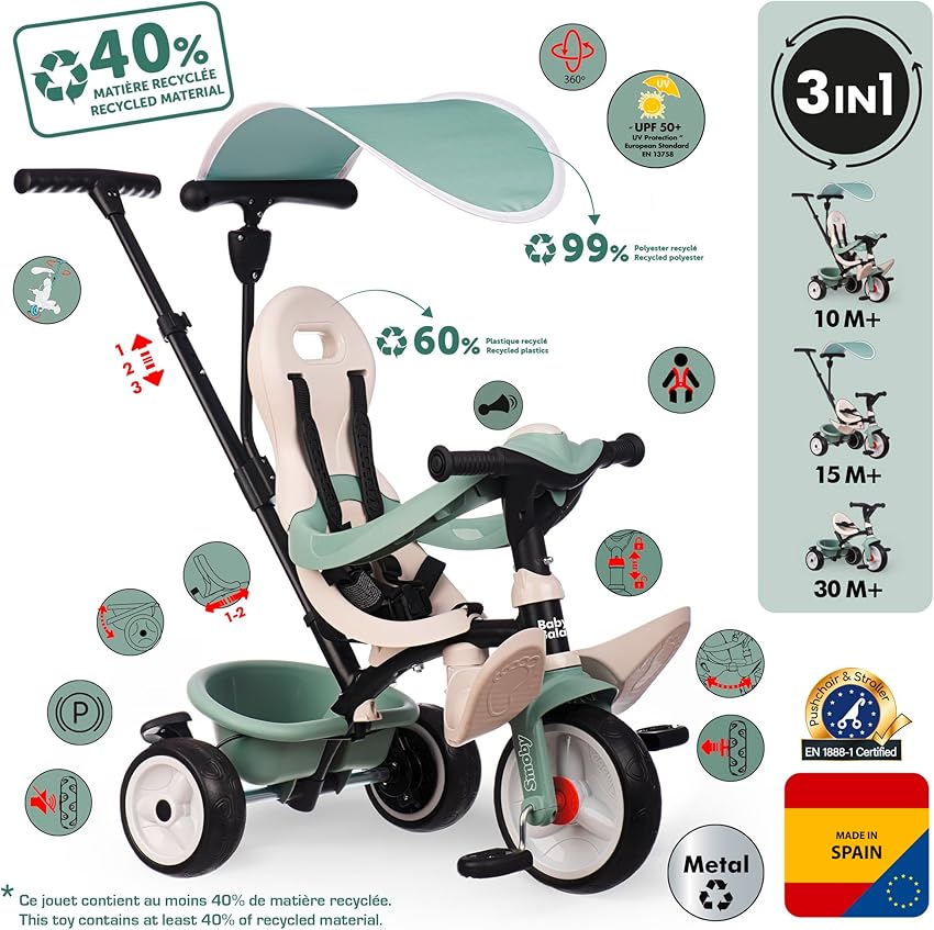 Thumbnail 1 de Smoby Life Triciclo Baby Balade Progresivo 3 en 1, para 10–36 meses
