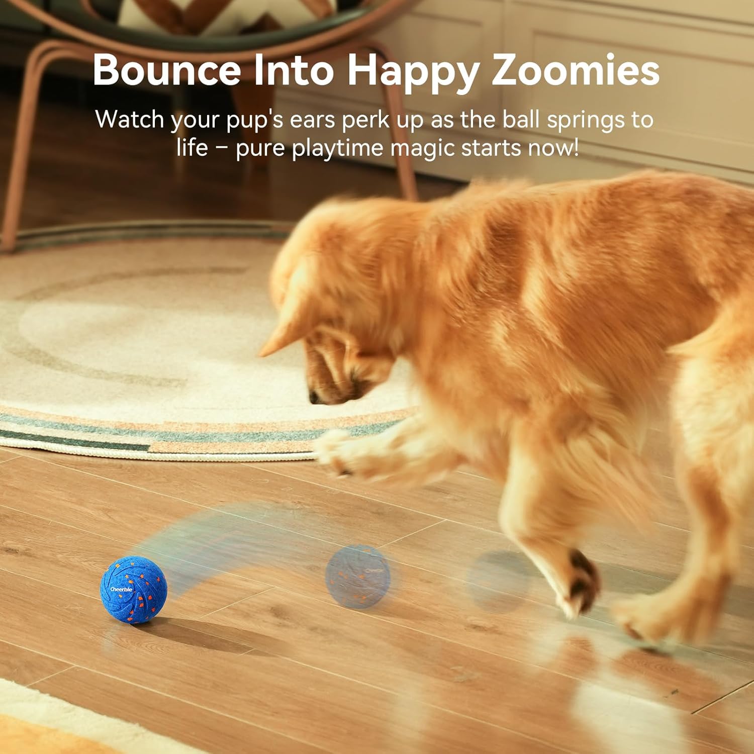 Detalle 2 de Cheerble Wicked Ball AIR interactive dog toy