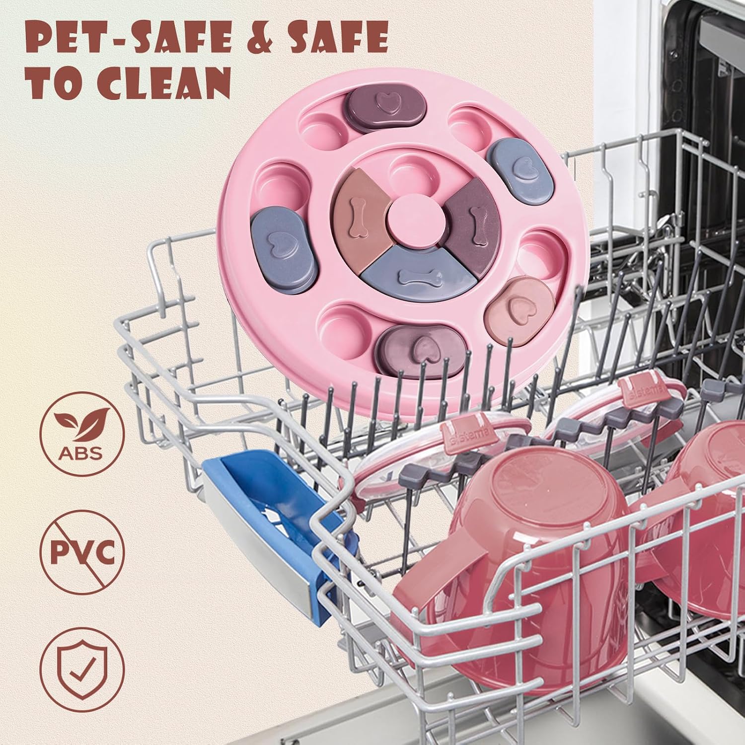 Thumbnail 4 de TRIGRAND Giocattolo intelligente per cani con puzzle e alimentazione lenta (rosa)