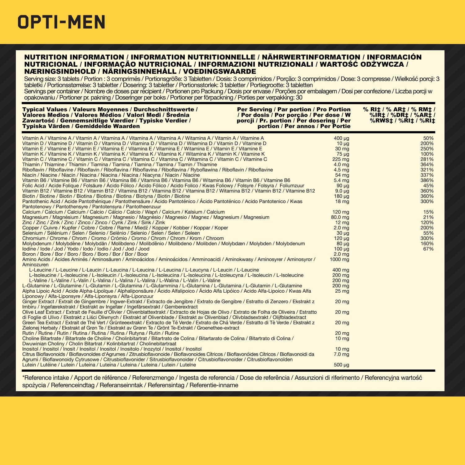 Thumbnail 6 de Optimum Nutrition Opti-Men Multivitamin 90 Tabletten