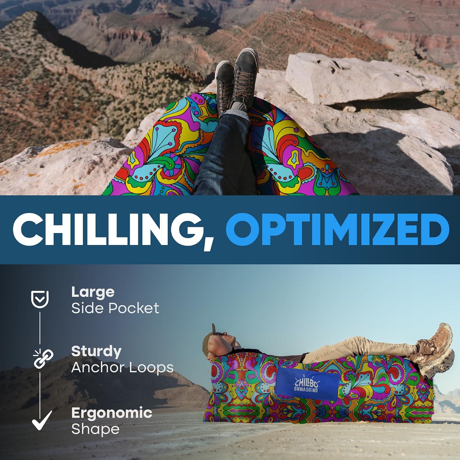 Thumbnail 6 de Chillbo Inflatable Couch — Unique Designs, No-Pump Setup, Ripstop Durability