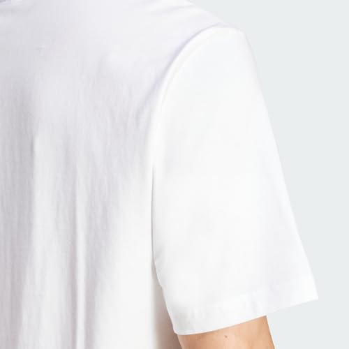 Thumbnail 3 de Adidas Men's Essentials Linear Single Jersey Shirt, White/Black – XS