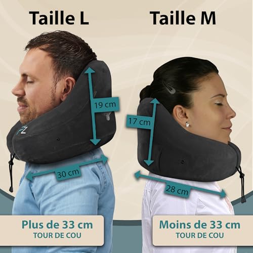 Detalle 2 de FLOWZOOM AIR, coussin de voyage gonflable à capuche, taille M