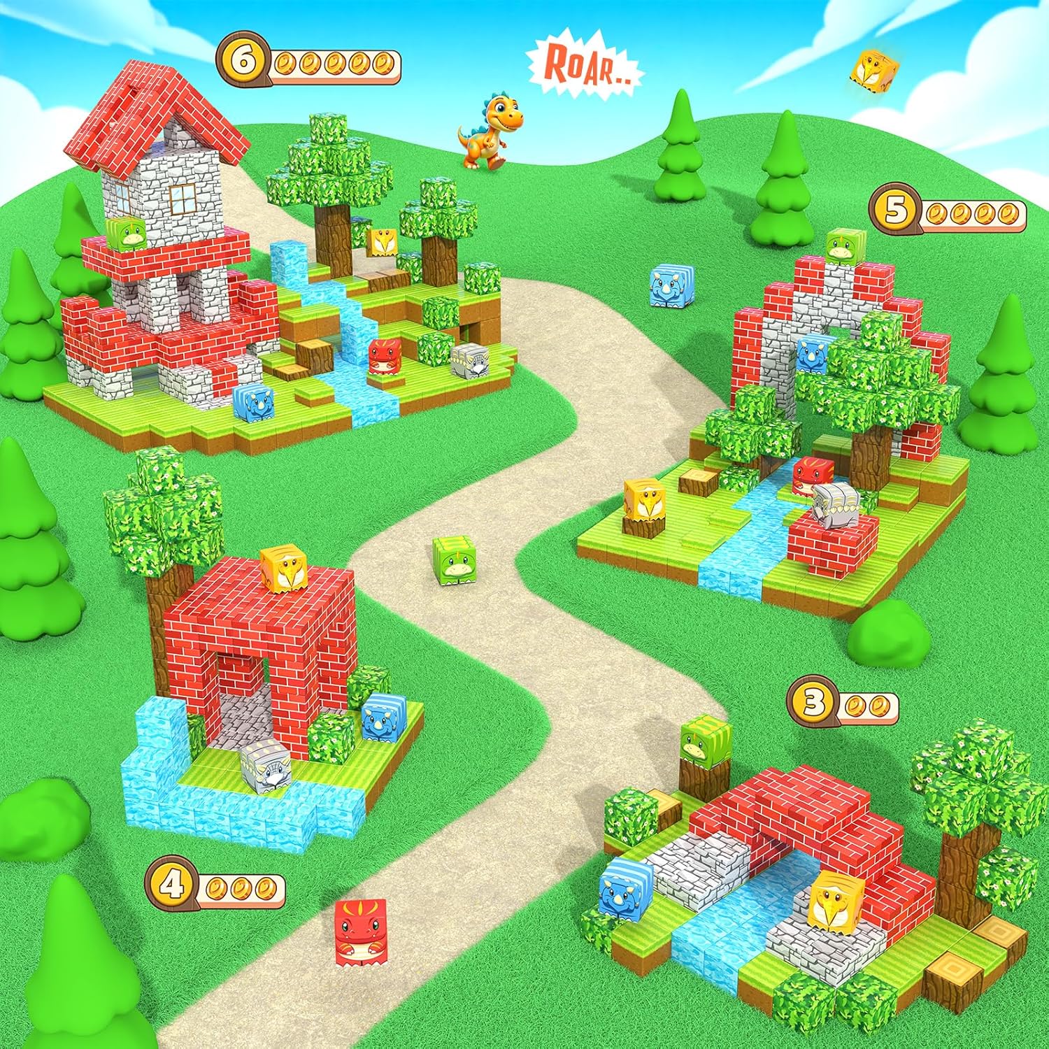 Thumbnail 4 de Build Mine Magnet World 100PCS magnetic blocks set 🧩