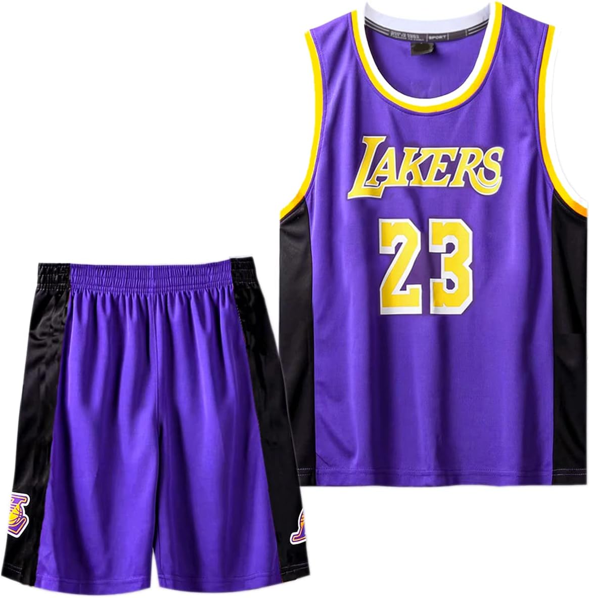 Thumbnail 5 de Kids Boys Basketball Kit: 2 Piece Sleeveless Jersey and Shorts Set