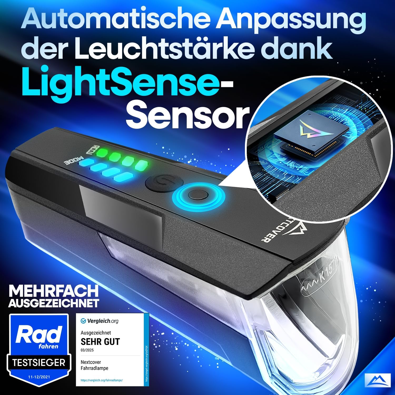 Thumbnail 1 de NEXTCOVER Fahrradlicht Set LightSense 80 Lux