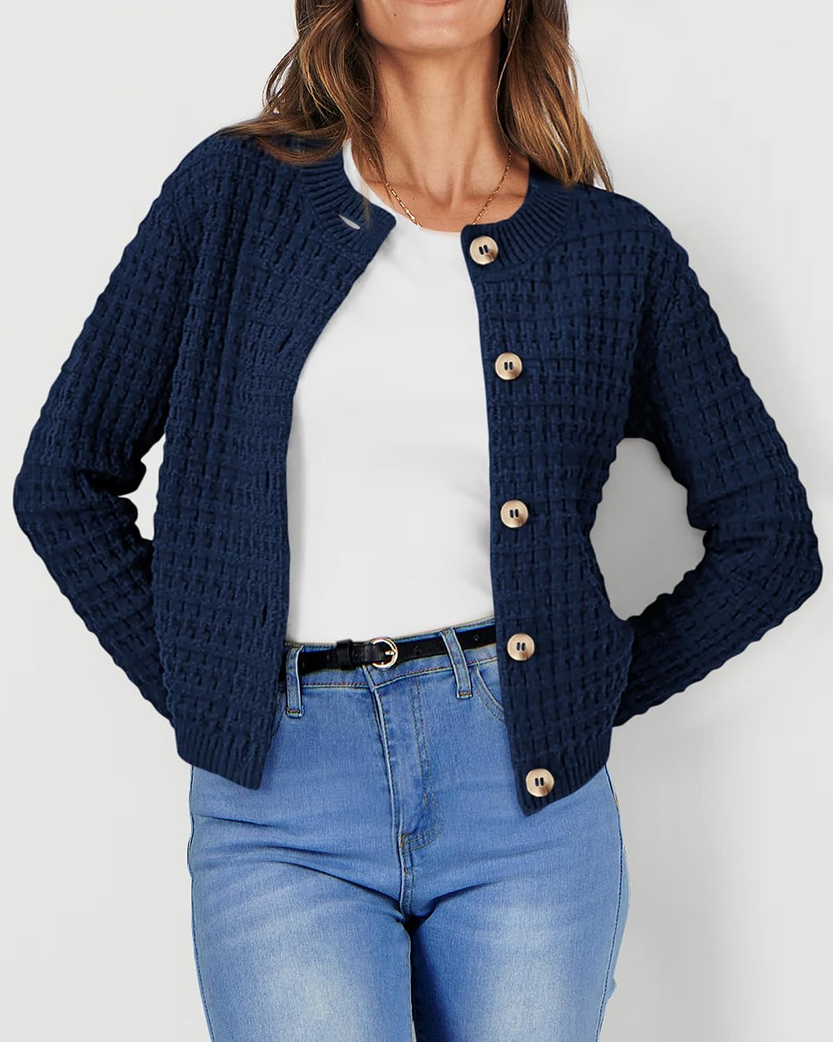 Detalle de PRETTYGARDEN Knit Cardigan Sweater S