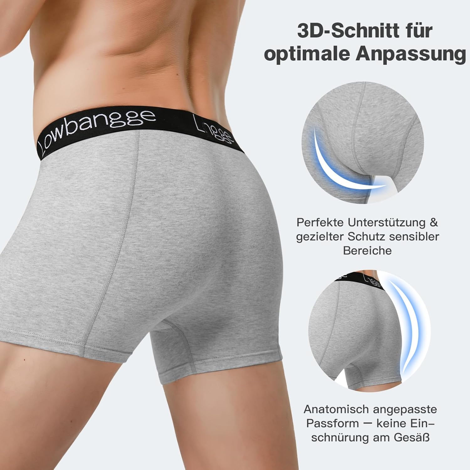 Detalle de Boxershorts Herren 9er Pack aus Baumwolle
