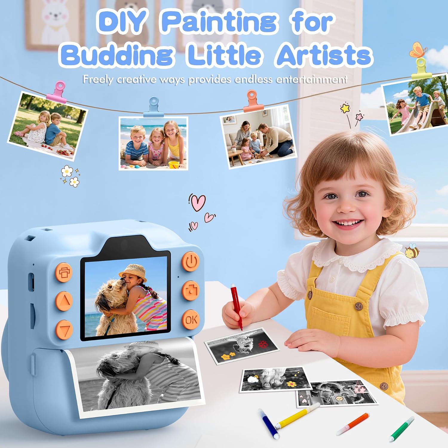 Thumbnail 3 de Coxlame Kids Instant Print Camera 1300mAh