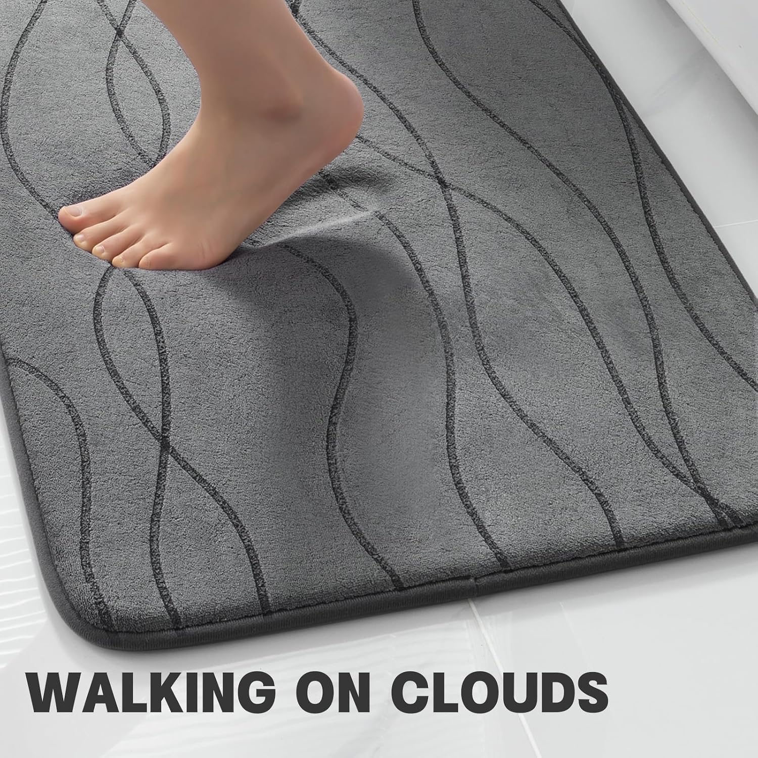 Detalle 2 de YIHOUSE Memory Foam 5-Piece Bath Rug Set