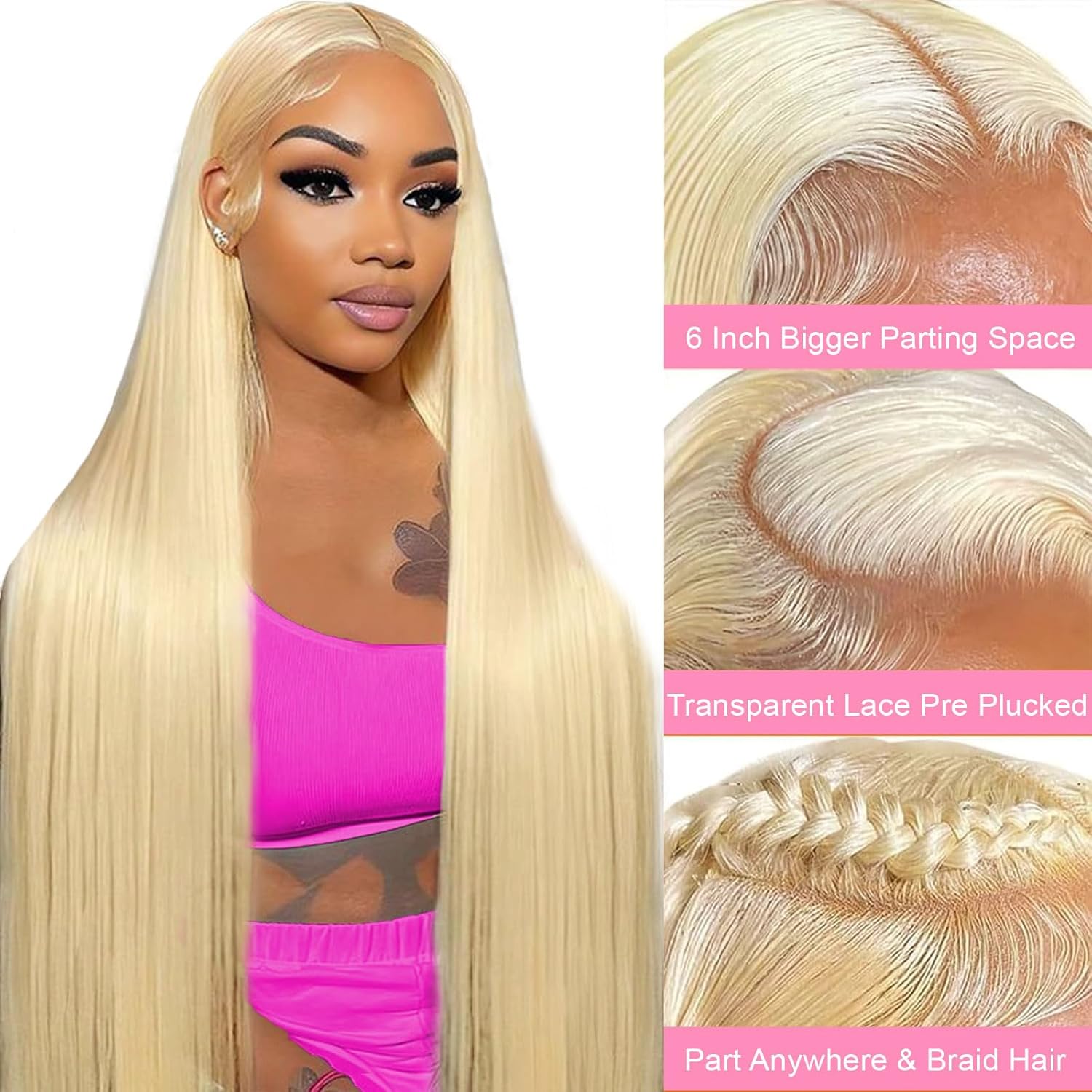 Thumbnail 1 de ELYCONT 30-inch 613 Blonde Lace Front Wig 💇♀