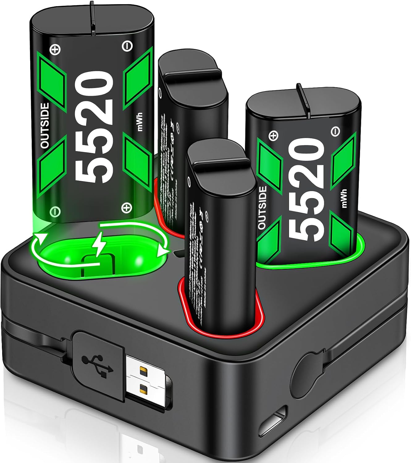 Detalle de HASACOOL Controller Battery Pack 5520 mWh for Xbox controllers