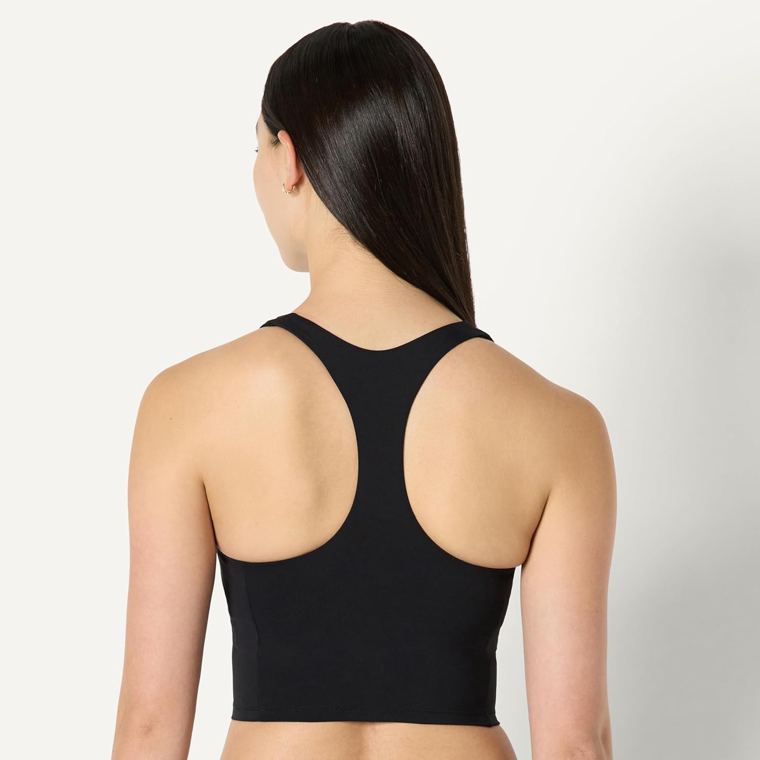 Detalle de Amazon Essentials Women's Active Total Train Medium Support Racerback Crop Tank with Built-in Bra