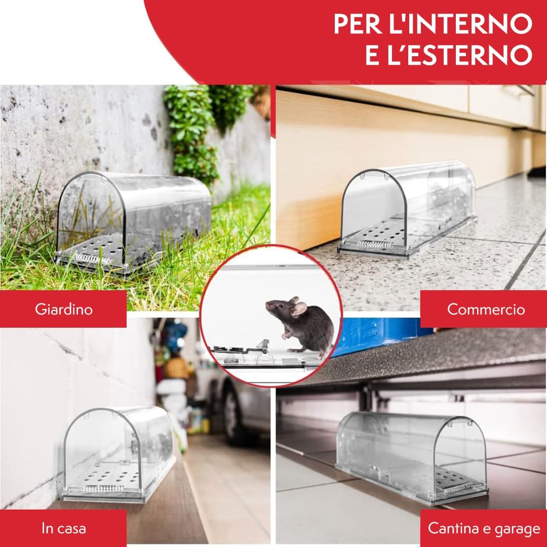 Detalle 2 de PATTLER trappola per topi 1 pz trasparente