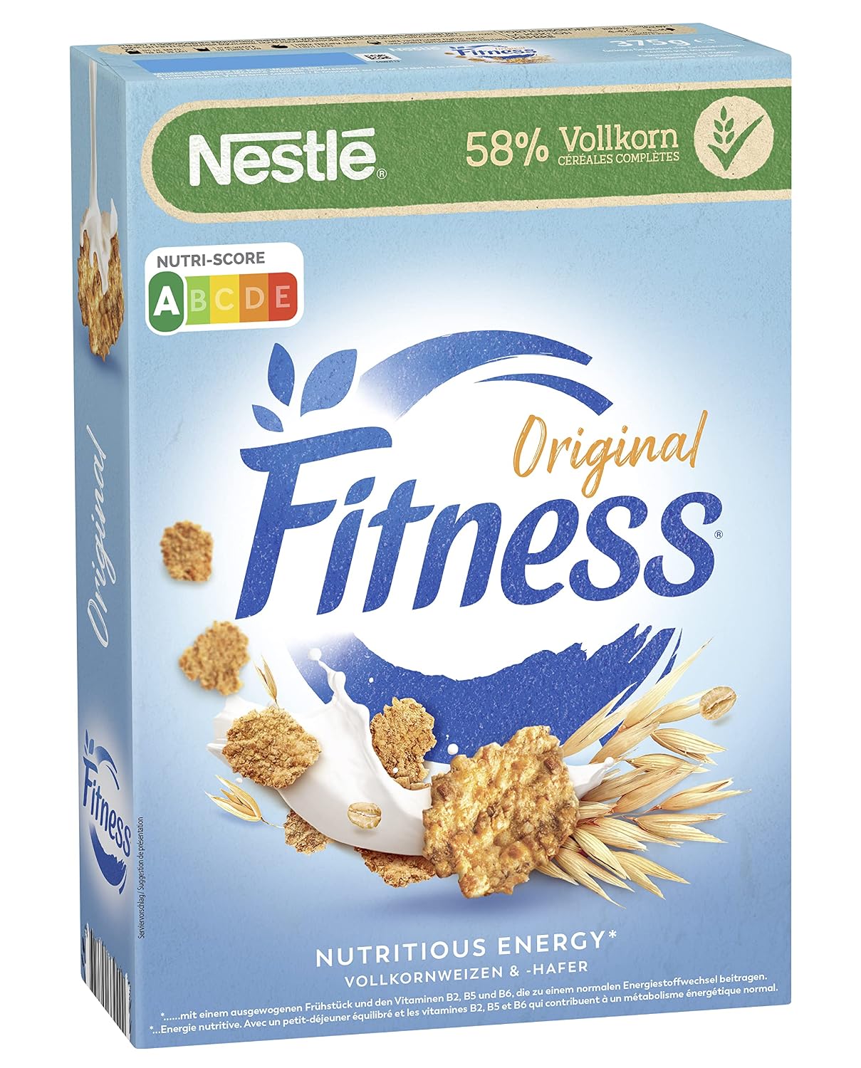 Detalle de Nestlé FITNESS Frühstücks-Flakes aus 57% Vollkorn – 7x375 g