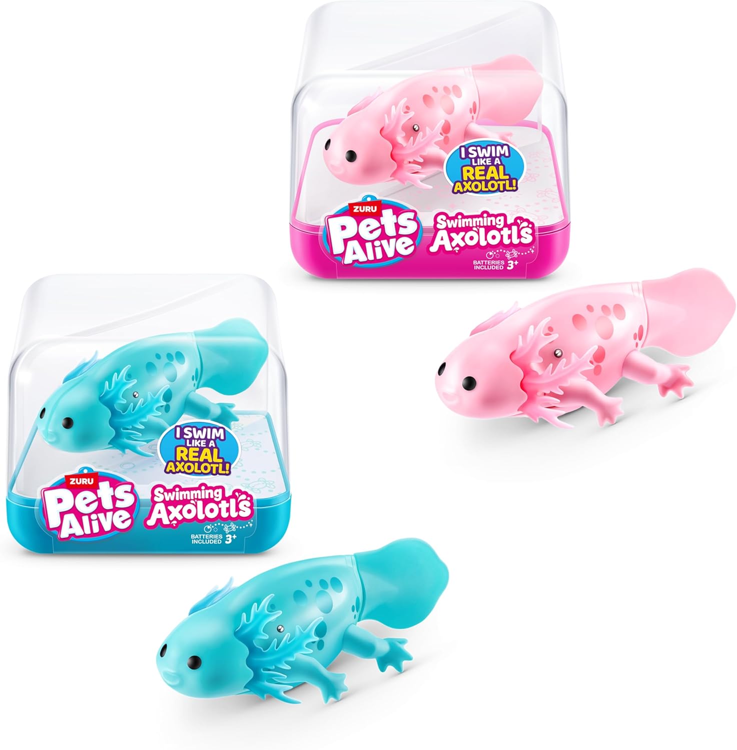 Detalle 2 de Pets Alive ZURU Axolotl Natación Robótica, Mascota Electrónica Piscina 🐟