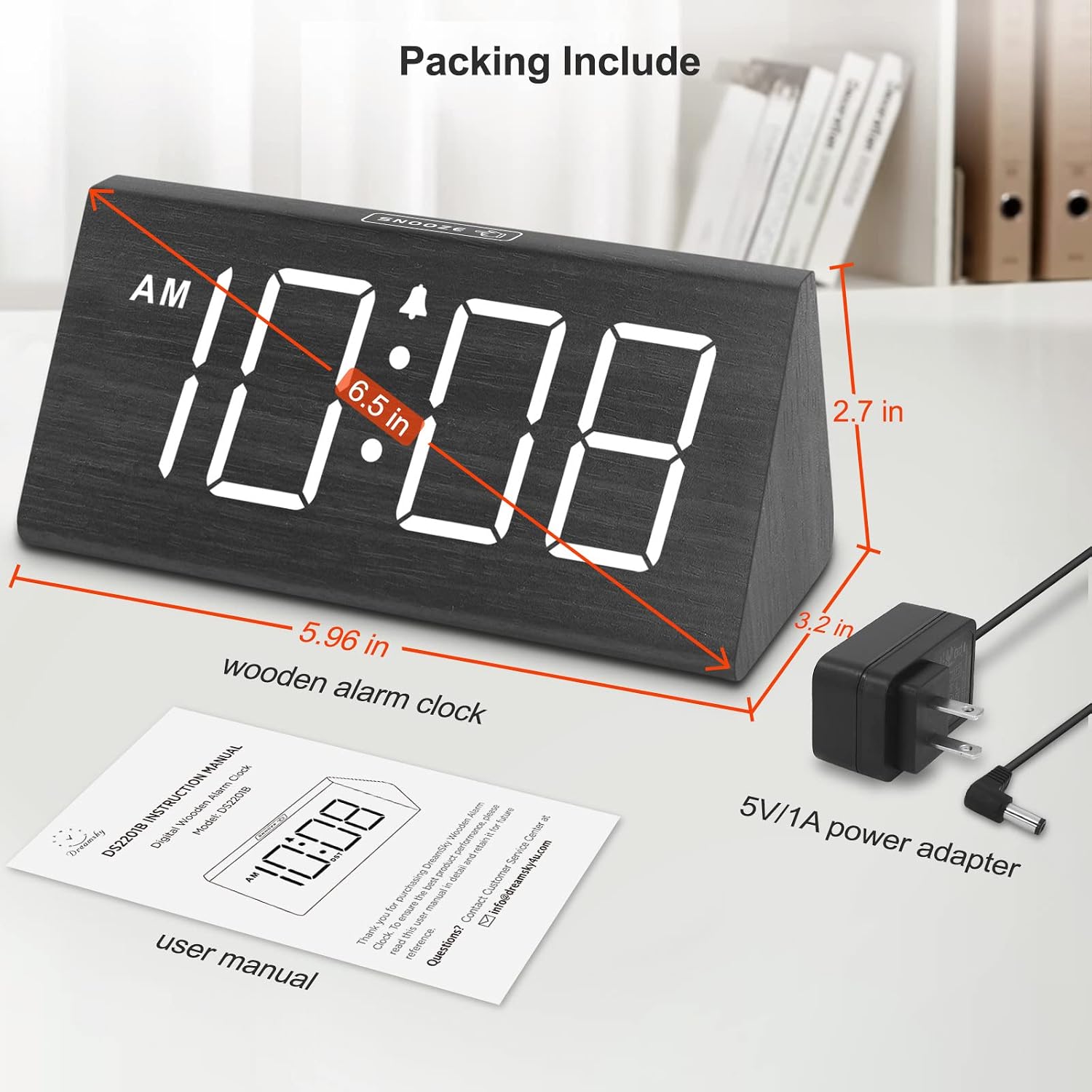 Thumbnail 6 de DreamSky Wooden Digital Alarm Clock