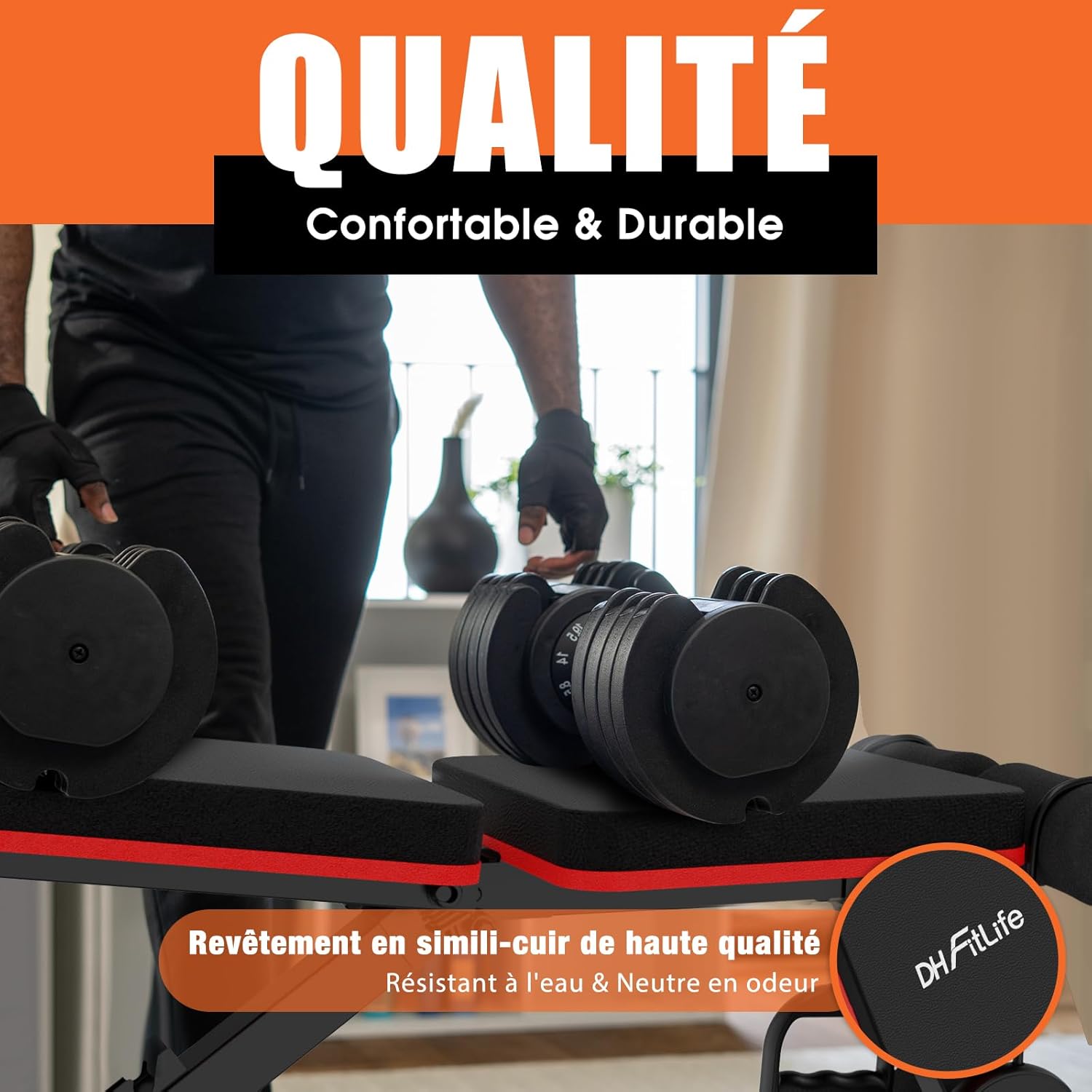Thumbnail 4 de DH FitLife Banc pliable 8 en 1 réglable et incliné : gain de place 80%