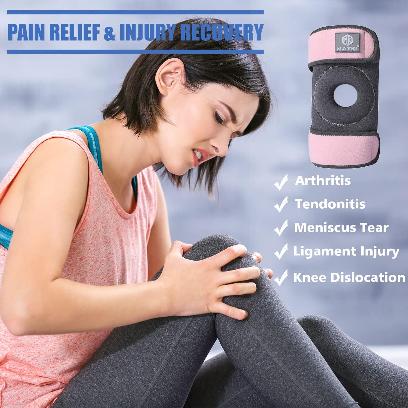 Thumbnail 5 de MAYKI Knee Brace with Patella Gel Pad 1 PCS 🩺