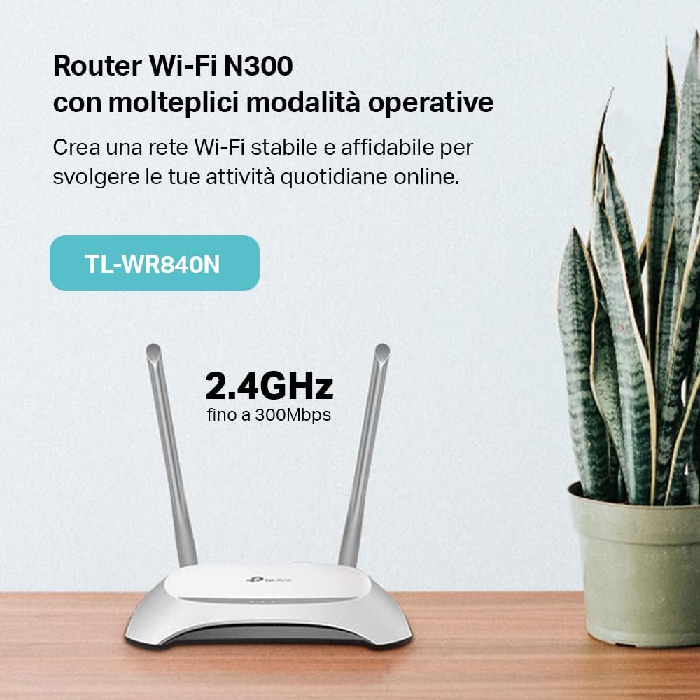 Thumbnail 2 de TP-Link TL-WR840N: Router Wi‑Fi N300 con 5 porte Ethernet e gestione avanzata della rete
