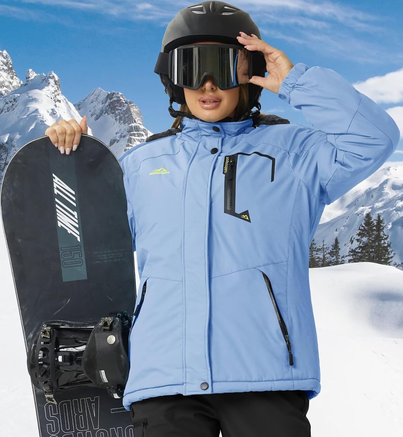 Detalle 2 de KEFITEVD Winterjacke Damen Warm Gefüttert Fleece 1️⃣